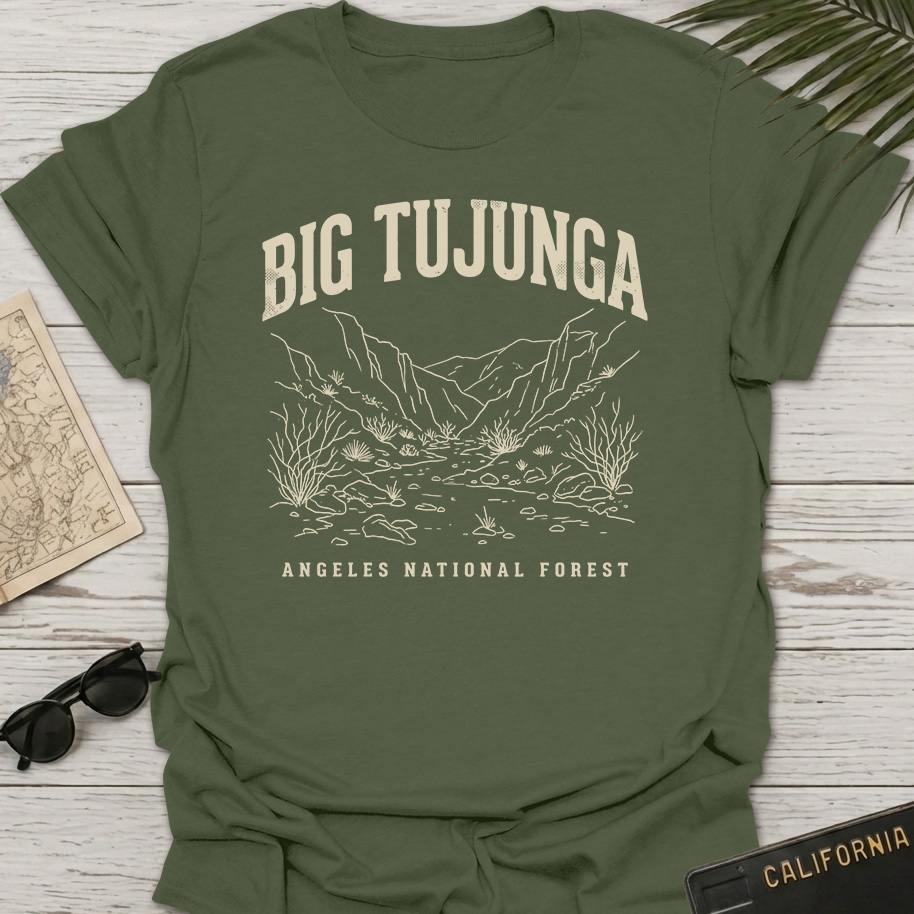 Big Tujunga Angeles Line Art T-Shirt