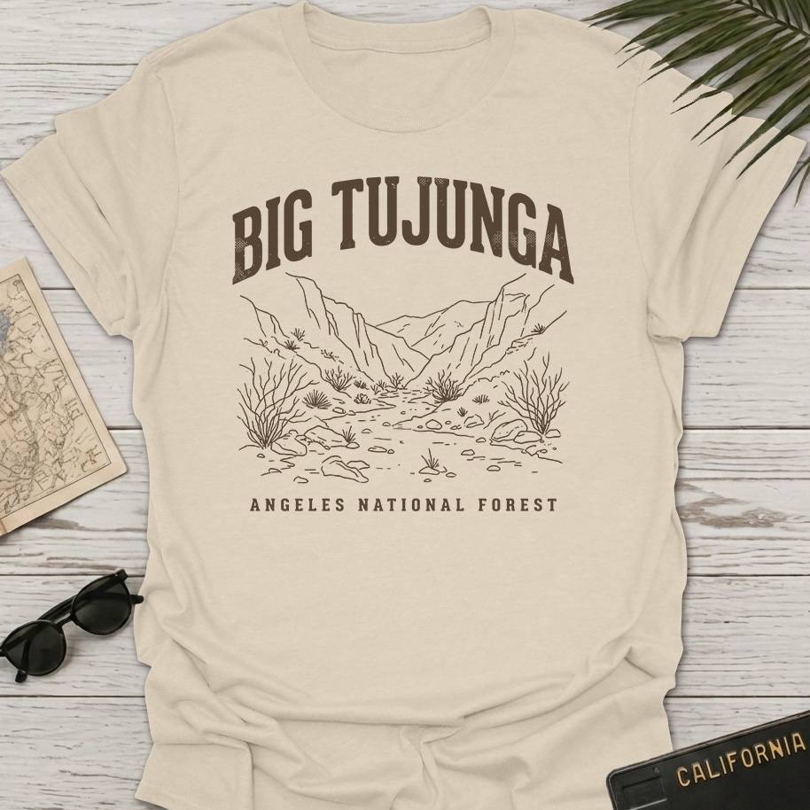Big Tujunga Angeles Line Art T-Shirt