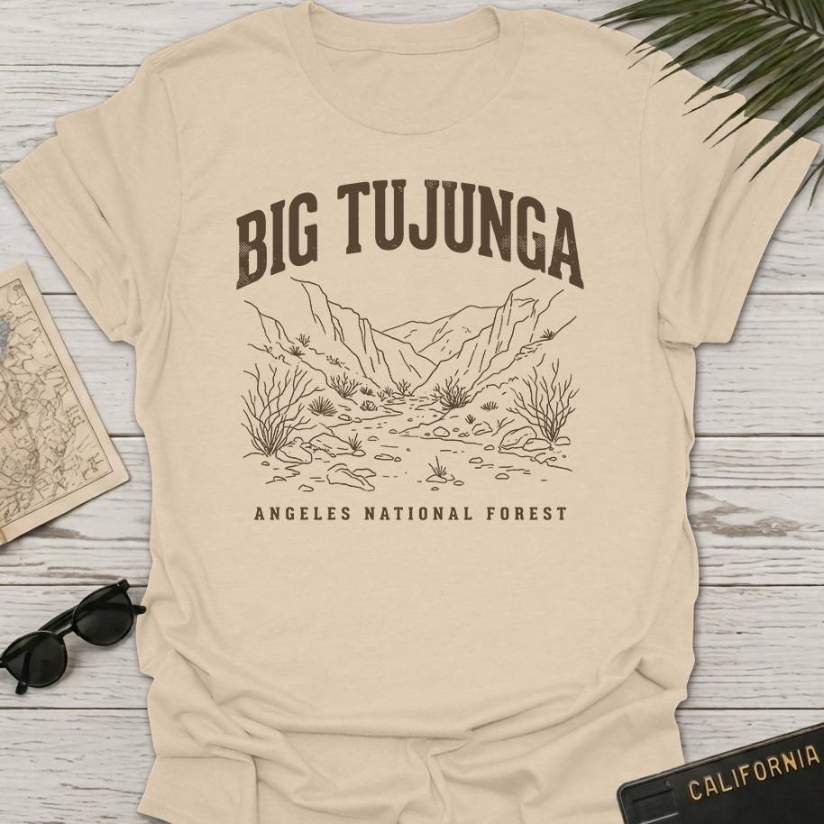 Big Tujunga Angeles Line Art T-Shirt