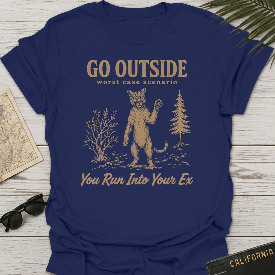 Go Outside Cougar On Trail T-Shirt