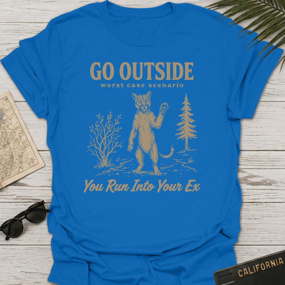 Go Outside Cougar On Trail T-Shirt