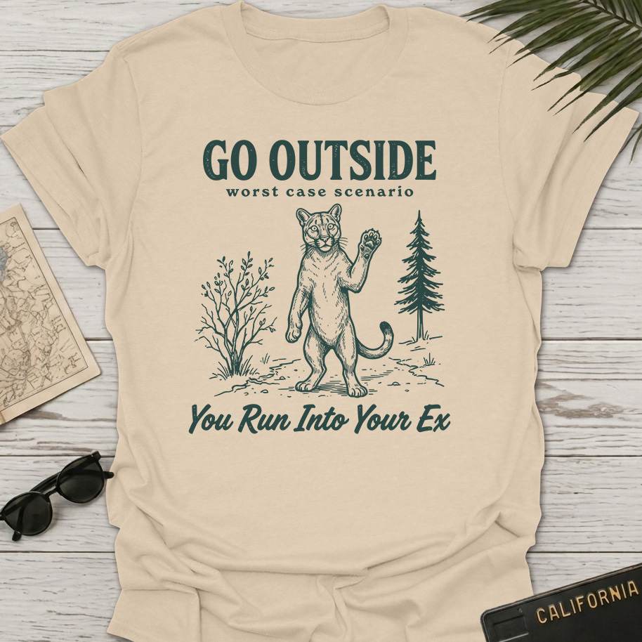 Go Outside Cougar On Trail T-Shirt