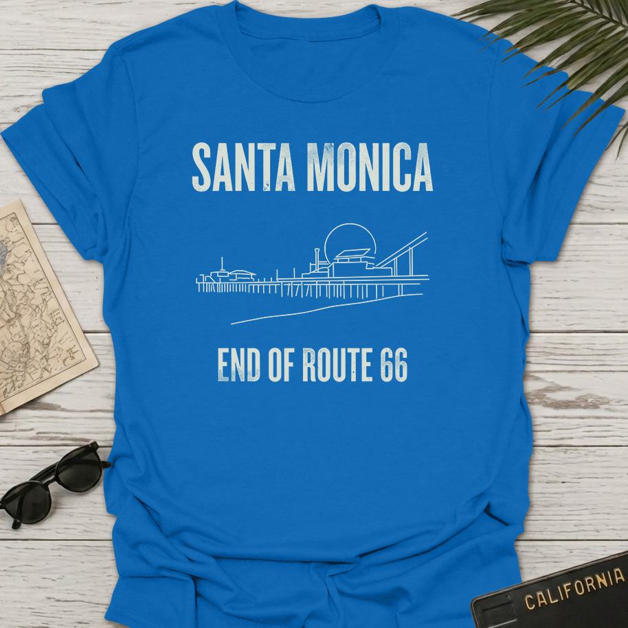 Santa Monica Pier Line Art T-Shirt