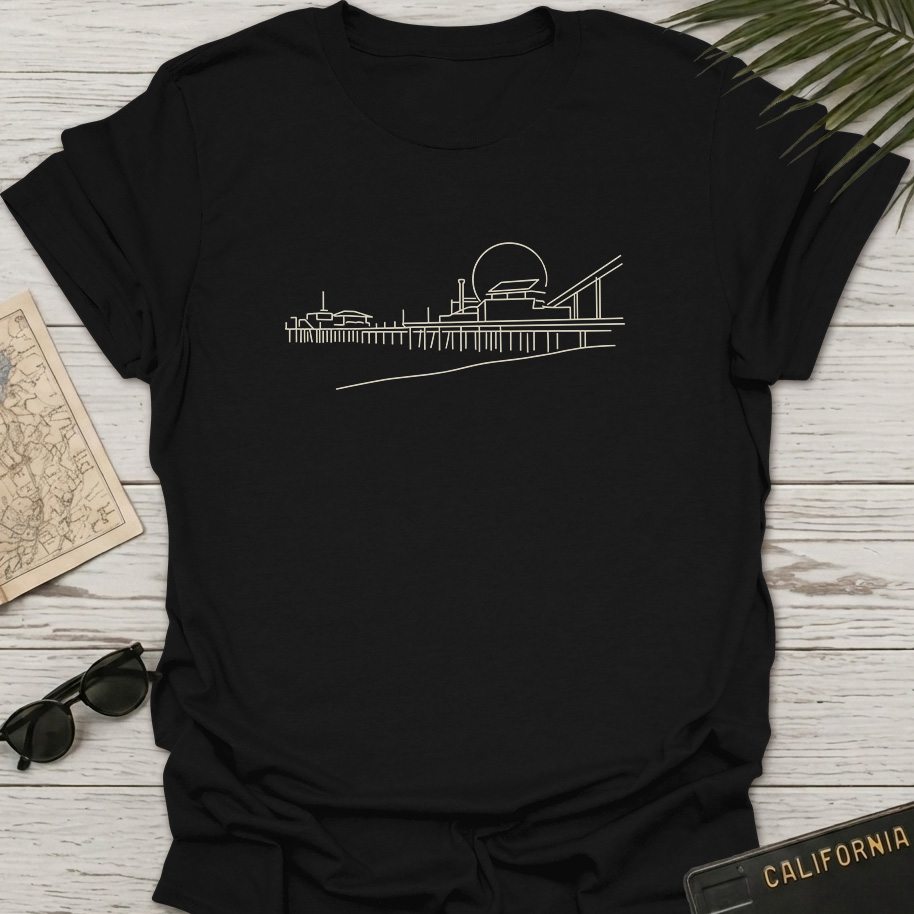 Santa Monica Pier Minimalist T-Shirt
