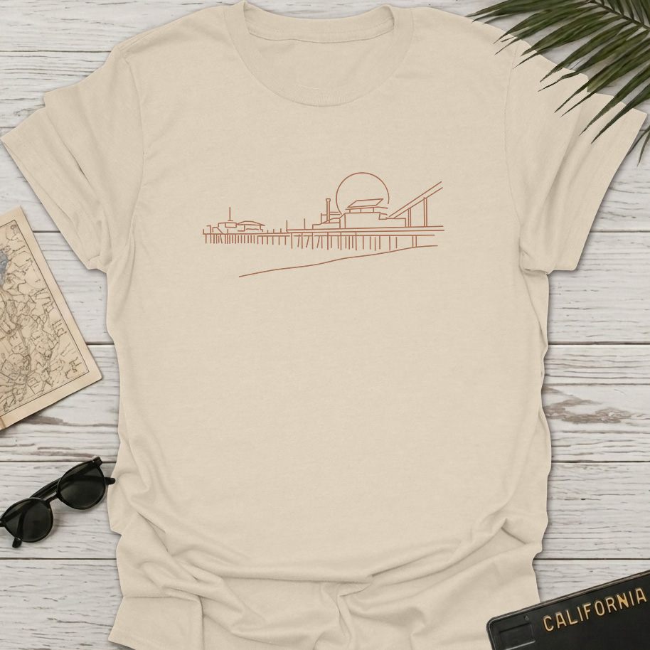 Santa Monica Pier Minimalist T-Shirt
