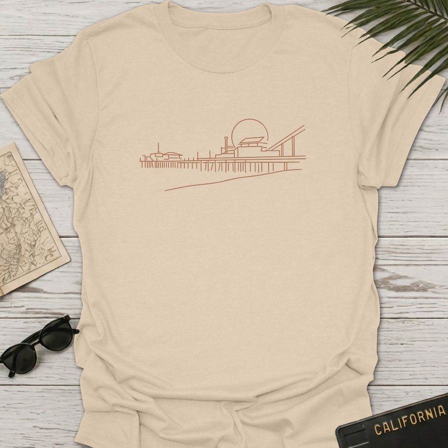 Santa Monica Pier Minimalist T-Shirt