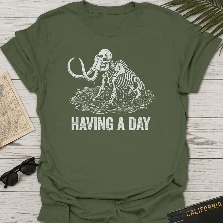 Woolly Mammoth Having A Day T-Shirt