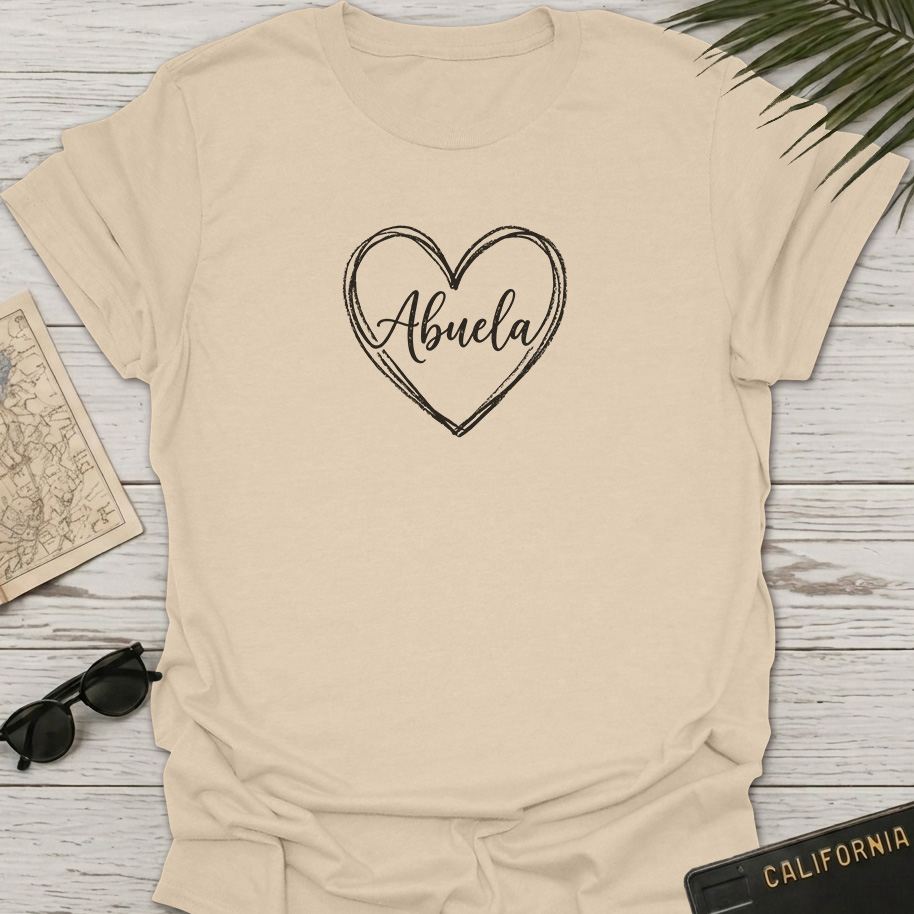 Abuela Heart Shape T-Shirt