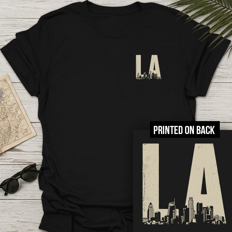 LA City Letters Back Print T-Shirt