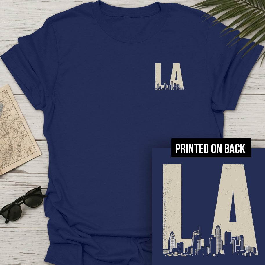 LA City Letters Back Print T-Shirt