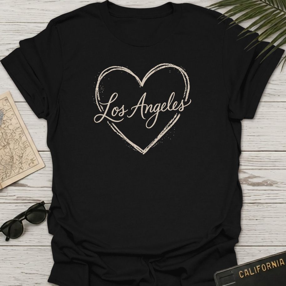 Los Angeles Heart Shape T-Shirt