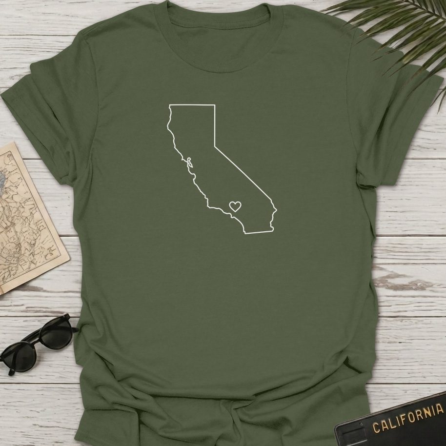 State With Los Angeles Heart T-Shirt