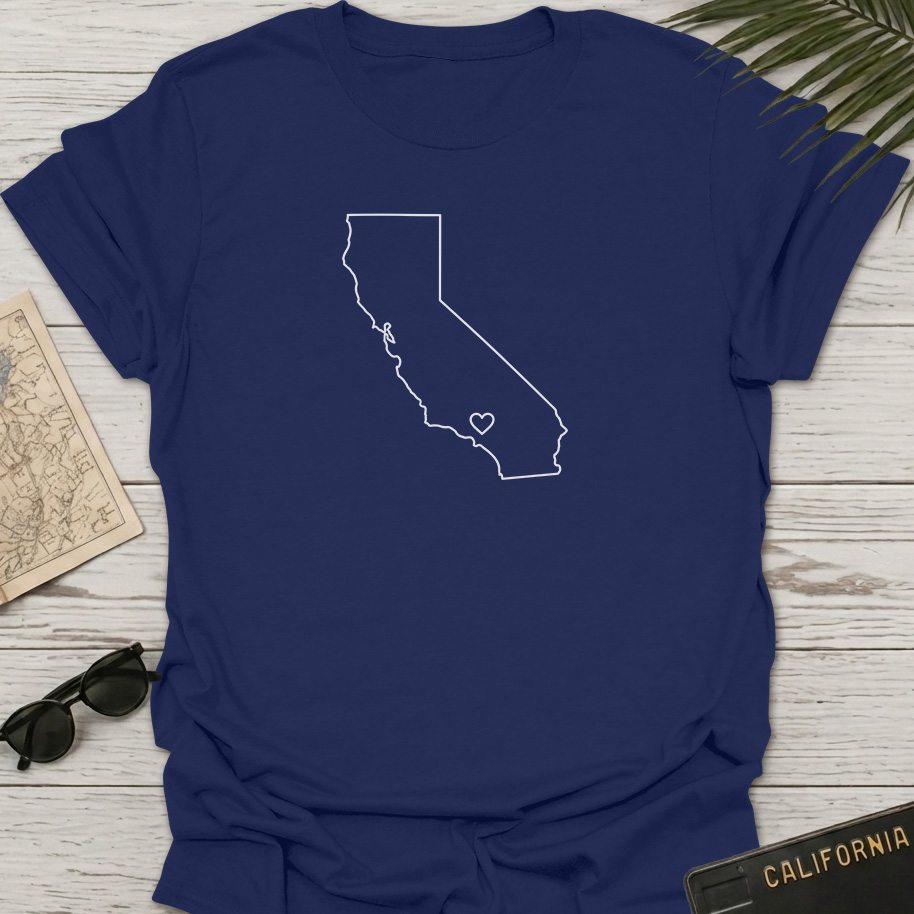 State With Los Angeles Heart T-Shirt
