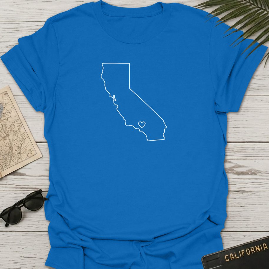 State With Los Angeles Heart T-Shirt
