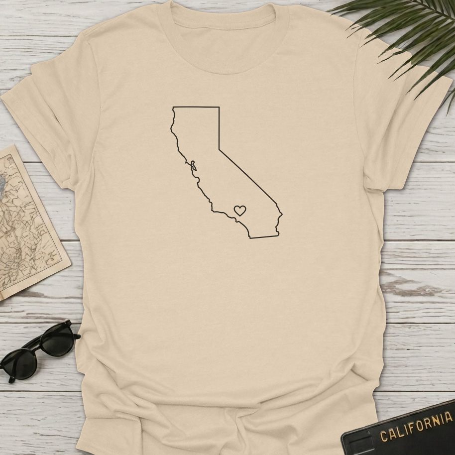 State With Los Angeles Heart T-Shirt